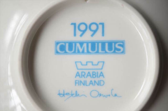 ARABIA CUMULUS 1991 ミニプレート アラビア クムルス Heikki Orvola 飾り皿 北欧 ヴィンテージ アンティーク_251113