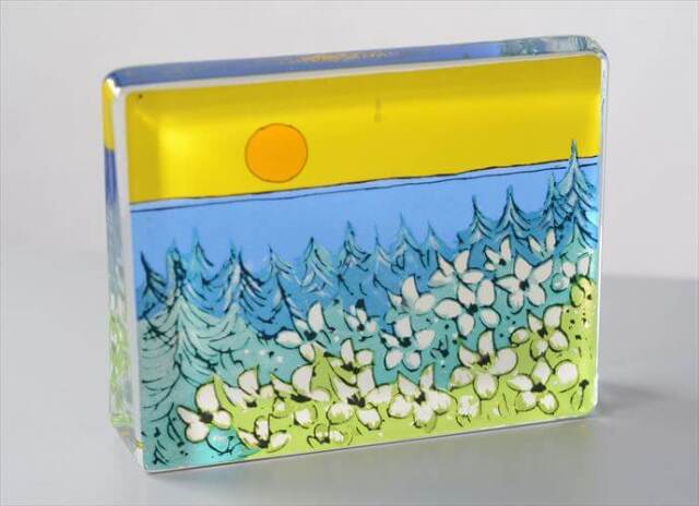 iittala Warmth of the Sun ガラスカード 大 オブジェ イッタラ Helja Liukko-Sundstrom ヘルヤ ペーパーウェイト ヴィンテージ_251113