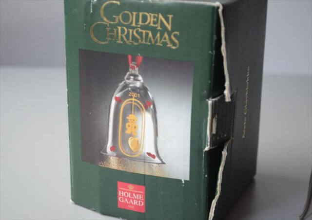 Holmegaard 2001 ガラスのベル クリスマスオーナメント ホルムガード インテリア ディスプレイ 北欧 ヴィンテージ_251209