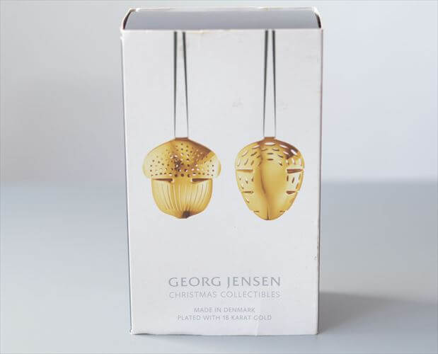 Georg Jensen ゴールドの木の実モチーフ クリスマスオーナメント ジョージジェンセン インテリア ディスプレイ ヴィンテージ_251209