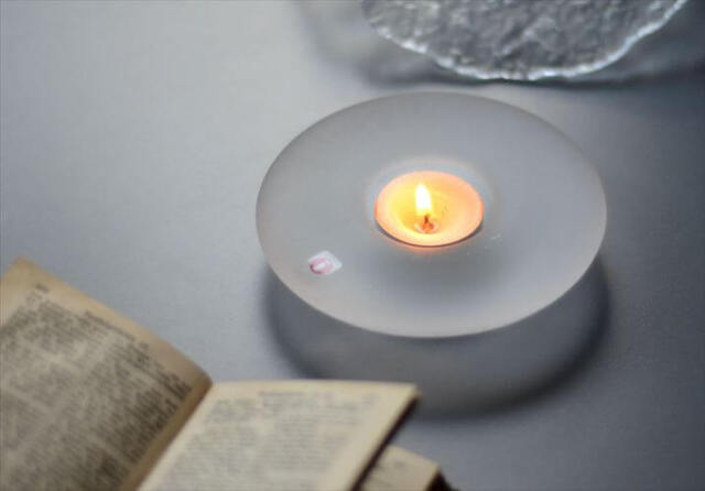 iittala イッタラ Nappi ガラス キャンドルホルダー フロストホワイト ナッピ トレー Markku Salo 北欧 フィンランド ヴィンテージ