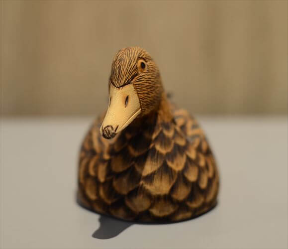 フランスから 木製の鴨 オブジェ デコイ 鳥 置物 オブジェ インテリア