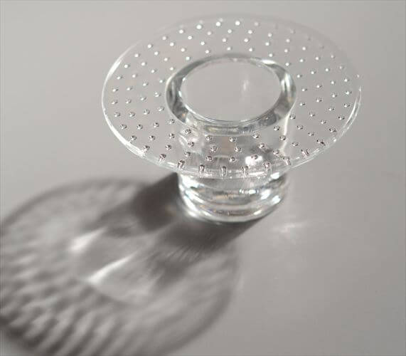 フィンランド製 Nuutajarvi Vega ガラスのキャンドルホルダー ヌータヤルヴィ ヴェガ Markku Salo ヴィンテージ アンティーク