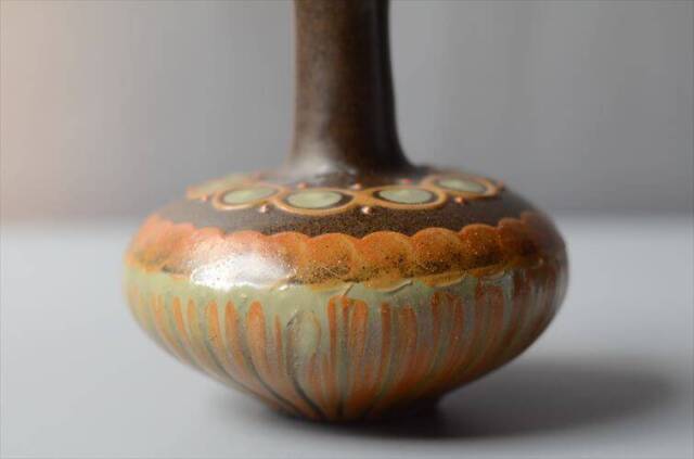 ドイツ製 ミッドセンチュリー期のArt Pottery 陶器の花瓶 花器 一輪挿し フラワーベース ヴィンテージ