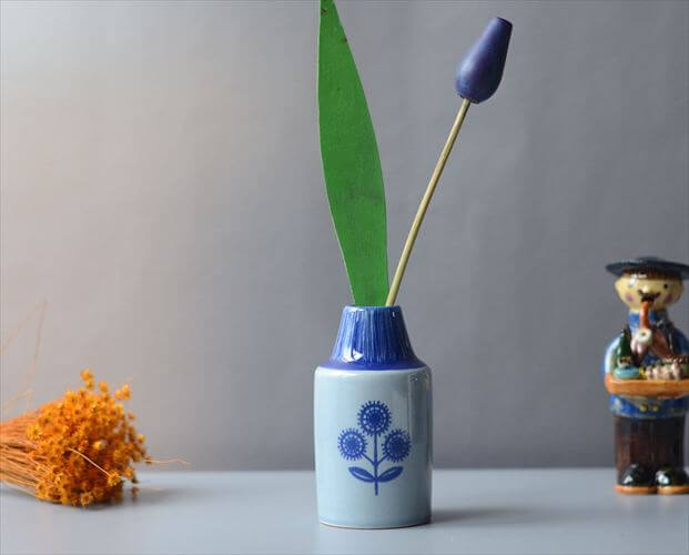 デンマーク製 SOHOLM かわいい絵付けの花瓶 北欧 花器 スーホルム