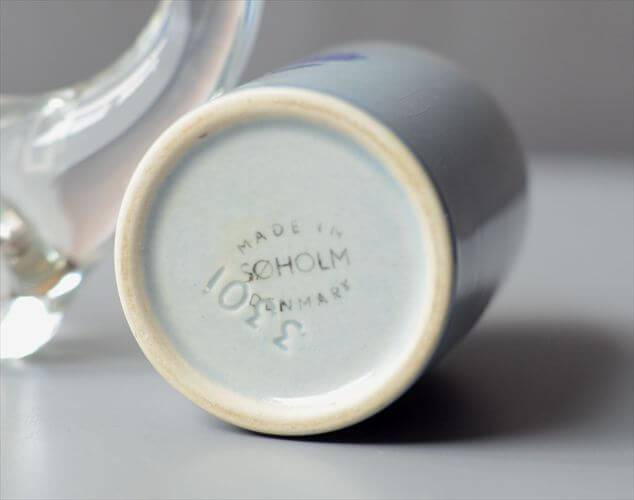 デンマーク製 SOHOLM かわいい絵付けの花瓶 北欧 花器 スーホルム 一輪挿し フラワーベース ヴィンテージ