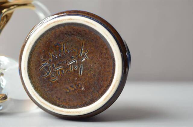 デンマーク製 SOHOLM Northern Light ストーンウェアの花瓶 Nordlys Maria Philippi 北欧 スーホルム ヴィンテージ