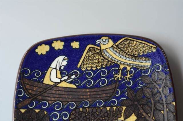 ARABIA アラビア Kalevala 1980年 イヤープレート Raija Uosikkinen カレワラ フィンランド 絵皿 陶板 北欧 ヴィンテージ