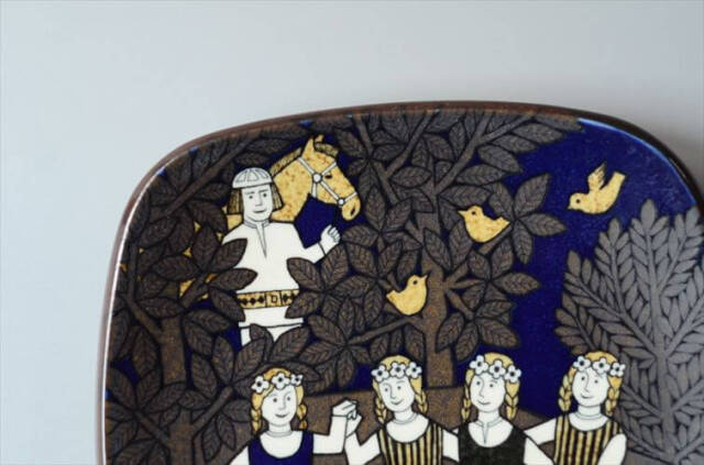 ARABIA アラビア Kalevala 1989年 イヤープレート Raija Uosikkinen カレワラ フィンランド 絵皿 陶板 北欧 ヴィンテージ