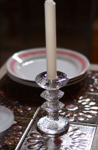 フィンランド製 Iittala Festivo ガラスキャンドルホルダー 12cm イッタラ フェスティボ Timo Sarpaneva 北欧 ヴィンテージ アンティーク