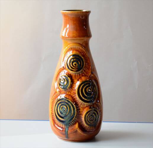 ドイツ製 ヴィンテージ Bay Keramik Vase 花瓶 花器 ファットラバー ミッドセンチュリー フラワーベース アンティーク_260305