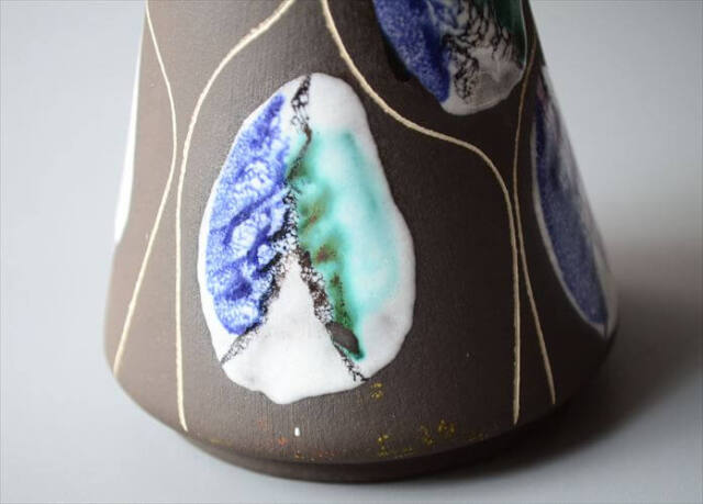 ドイツ製 ヴィンテージ Bay Keramik Vase 花瓶 花器 ファットラバー ミッドセンチュリー フラワーベース アンティーク_260305