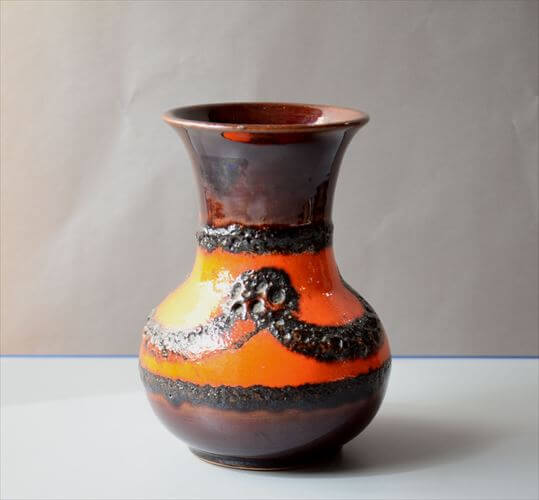 ドイツ製 ヴィンテージ Bay Keramik Vase 花瓶 花器 ファットラバー ミッドセンチュリー フラワーベース アンティーク_260305