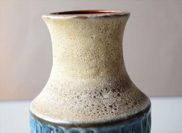 ヴィンテージ Carstens Fat lava 陶器の花瓶 花器 一輪挿し ミッドセンチュリー期 フラワーベース アンティーク_260311