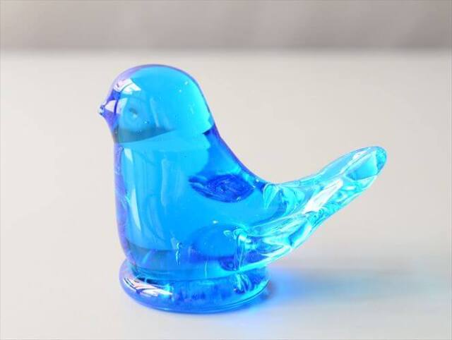 USA製 Terra Studios キレイなブルーガラスの小鳥 Bluebird of