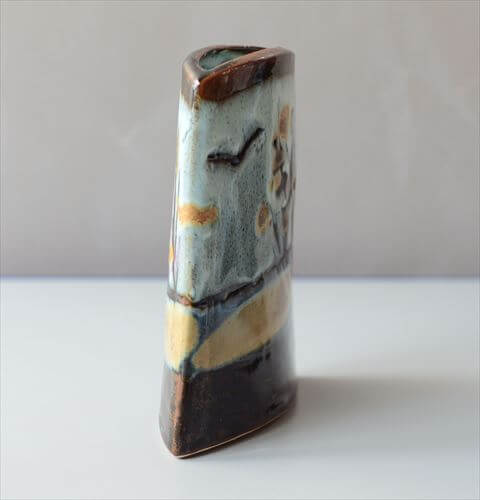 デンマークから Art Bizarre Pottery Vase ユニークなフォルムの花瓶 北欧 花器 一輪挿し フラワーベース ヴィンテージ_260409