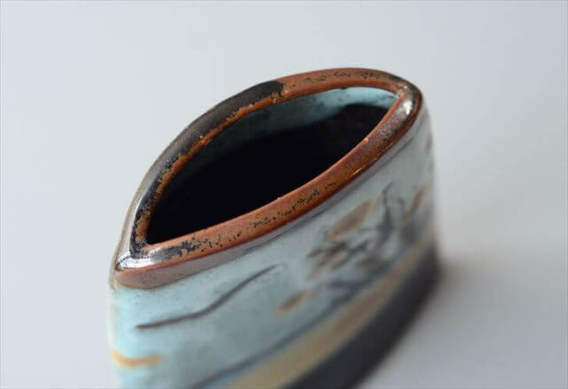 デンマークから Art Bizarre Pottery Vase ユニークなフォルムの花瓶 北欧 花器 一輪挿し フラワーベース ヴィンテージ_260409