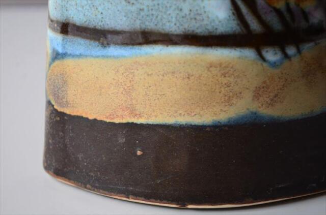 デンマークから Art Bizarre Pottery Vase ユニークなフォルムの花瓶 北欧 花器 一輪挿し フラワーベース ヴィンテージ_260409