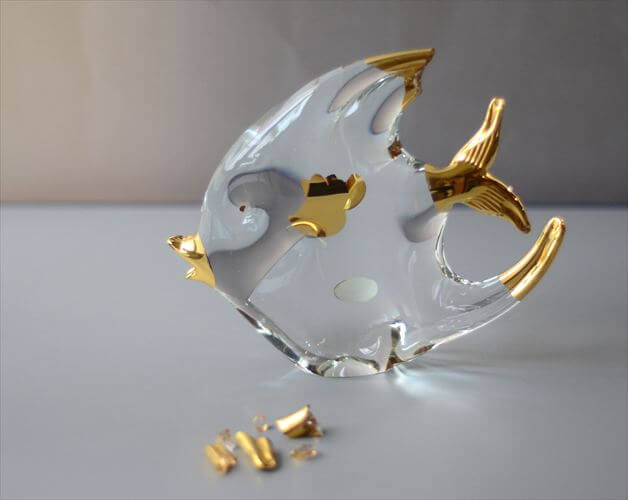 訳あり イタリア ムラーノグラス エンゼルフィッシュ オブジェ Murano