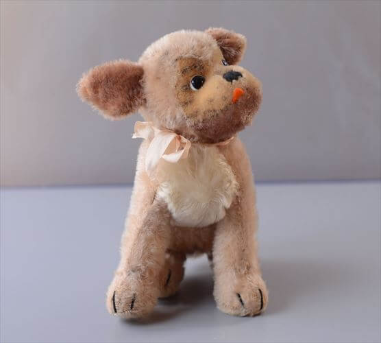 1960-77年代 ドイツ製 Steiff お座りイヌ Mopsy ぬいぐるみ シュタイフ ドール フィギュア アンティーク ヴィンテージ_260410