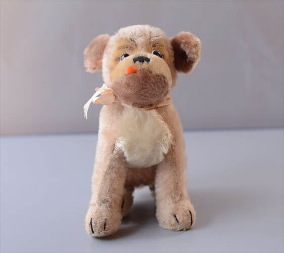 1960-77年代 ドイツ製 Steiff お座りイヌ Mopsy ぬいぐるみ シュタイフ ドール フィギュア アンティーク ヴィンテージ_260410