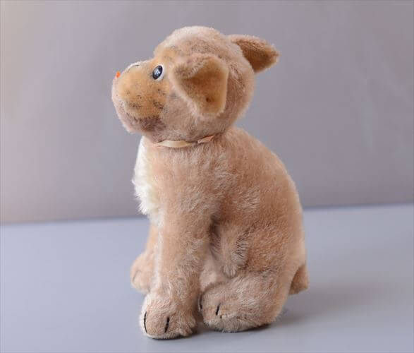 1960-77年代 ドイツ製 Steiff お座りイヌ Mopsy ぬいぐるみ シュタイフ ドール フィギュア アンティーク ヴィンテージ_260410