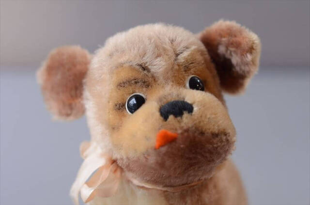 1960-77年代 ドイツ製 Steiff お座りイヌ Mopsy ぬいぐるみ シュタイフ ドール フィギュア アンティーク ヴィンテージ_260410