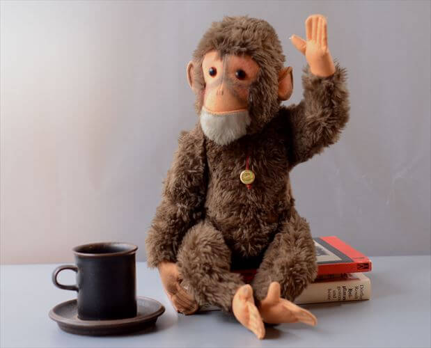 ドイツ製 Hermann Teddy Original サル monkey ぬいぐるみ ハーマンテディ ドール フィギュア アンティーク ヴィンテージ_260410