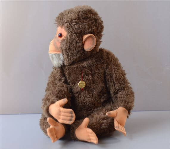 ドイツ製 Hermann Teddy Original サル monkey ぬいぐるみ ハーマンテディ ドール フィギュア アンティーク ヴィンテージ_260410