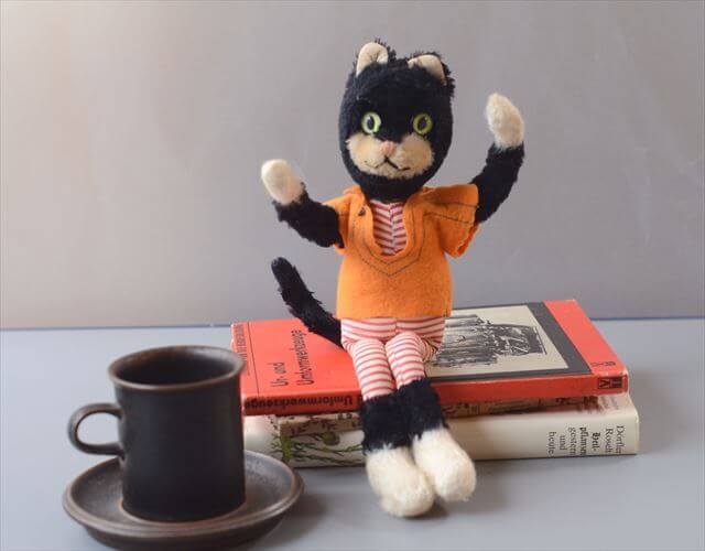 ドイツ製 Schuco bigobello かわいい黒猫 ぬいぐるみ シュコ社