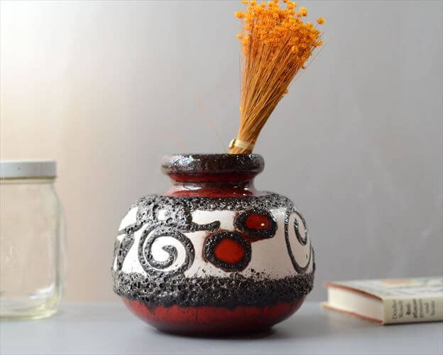 ドイツ製 ヴィンテージ Scheurichと思われる Fat Lava Vase 花瓶