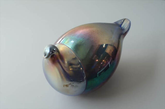 フィンランド製 Espoon Taidelasi Oy Glass Bird 大きなガラスの鳥 Keijo Kortesalo オブジェ 北欧 ヴィンテージ