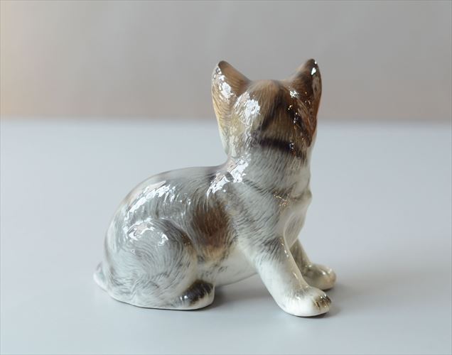 ドイツ製 Keramik Schirmer 陶器のネコ オブジェ フィギュア 猫 置物 インテリア ヴィンテージ アンティーク_260527