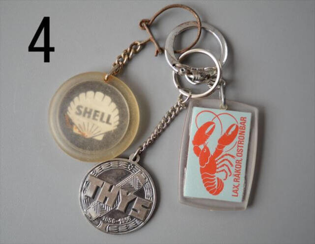 ヨーロッパや北欧から ヴィンテージキーホルダー 3個セット Vintage keychain アンティーク_260528