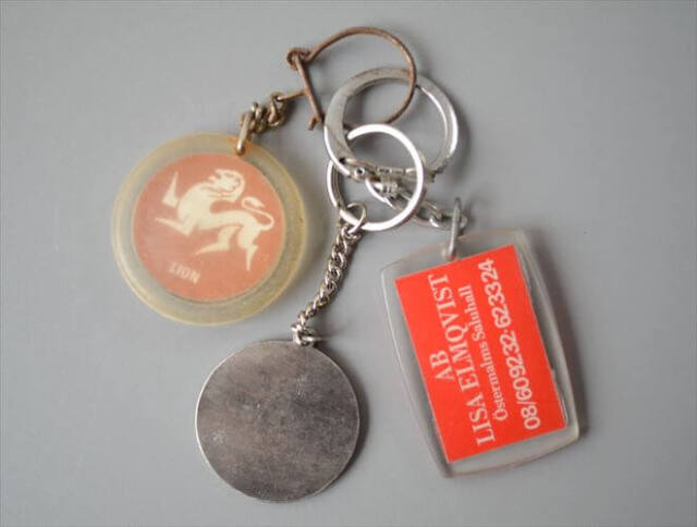 ヨーロッパや北欧から ヴィンテージキーホルダー 3個セット Vintage keychain アンティーク_260528