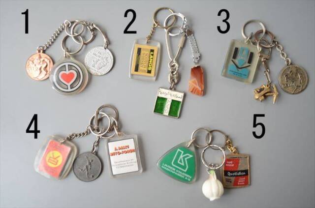 ヨーロッパや北欧から ヴィンテージキーホルダー 3個セット Vintage keychain アンティーク_260528