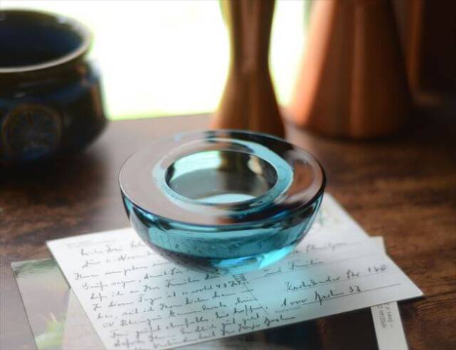 iittala イッタラ Ballo ガラス キャンドルホルダー ブルー バロ トレー Annaleena Hakatie 北欧 フィンランド ヴィンテージ_260619