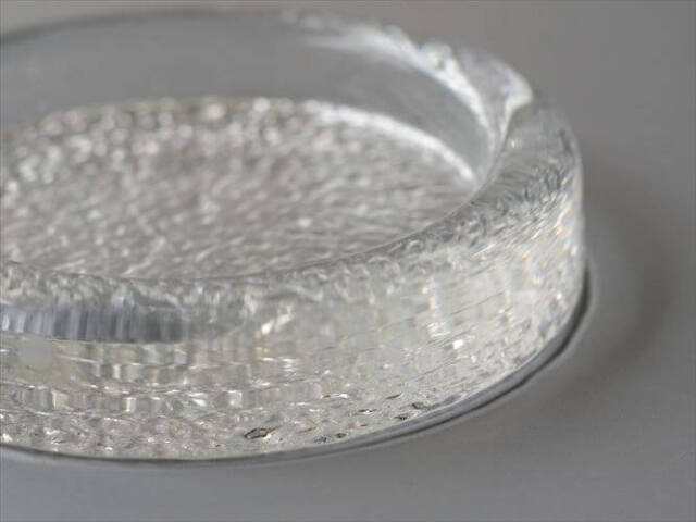フィンランド製 Iittala Visa アッシュトレー 14cm イッタラ ヴィサ Timo Sarpaneva ガラス皿 トレイ 北欧 ヴィンテージ