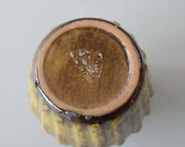 東ドイツ製 ヴィンテージ Strehla 陶器の花瓶 Fat lava 花器 一輪挿し