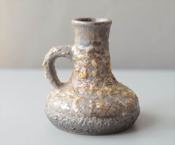 ドイツ製 ヴィンテージ 陶器の花瓶 Fat lava Art pottery 花器