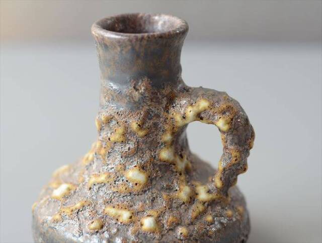 ドイツ製 ヴィンテージ 陶器の花瓶 Fat lava Art pottery 花器