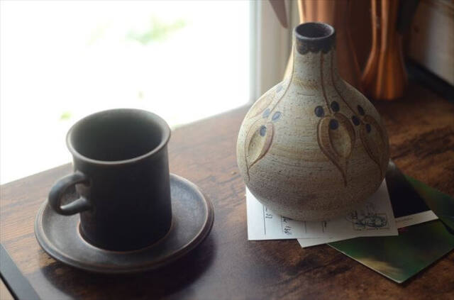 西ドイツ製 Sgrafo ヴィンテージ 陶器の花瓶 Art pottery Peter Muller スグラフォ 花器 一輪挿し  フラワーベース_260730