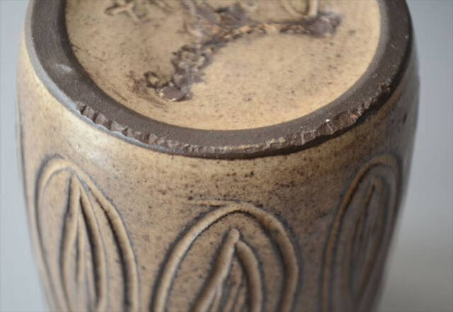 ドイツから ヴィンテージ 陶器の花瓶 Art pottery 花器 一輪挿し
