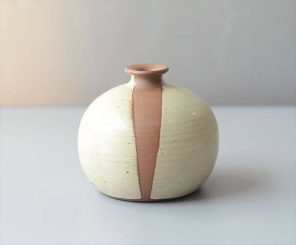 デンマーク製 TINGKERAMIK ヴィンテージ 陶器の花瓶 北欧 Art pottery FOLLE-DENMARK 花器 一輪挿し_260805