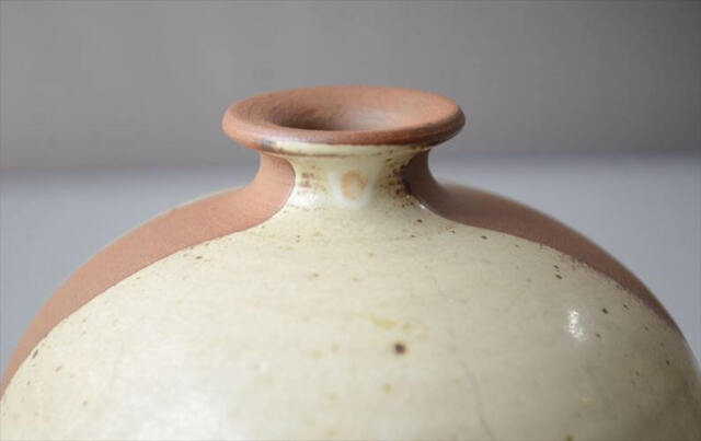 デンマーク製 TINGKERAMIK ヴィンテージ 陶器の花瓶 北欧 Art pottery FOLLE-DENMARK 花器 一輪挿し_260805