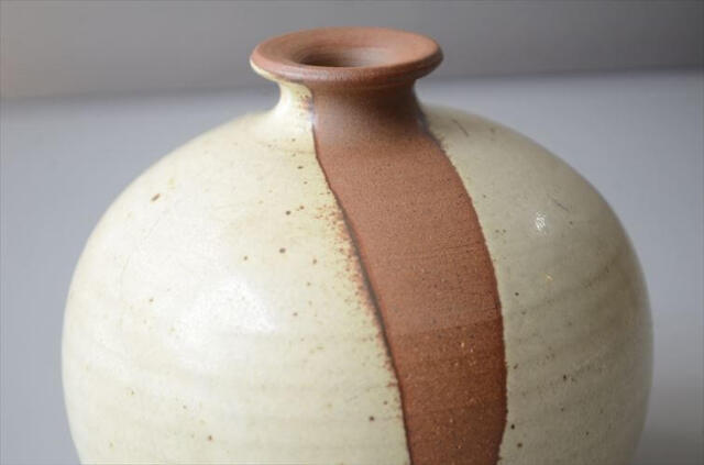 デンマーク製 TINGKERAMIK ヴィンテージ 陶器の花瓶 北欧 Art pottery FOLLE-DENMARK 花器 一輪挿し_260805