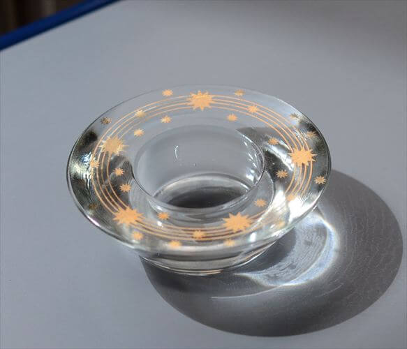 デンマーク Holmegaard ガラスキャンドルトレー Crystal Christmasシリーズ ホルムガード 燭台 北欧 ヴィンテージ