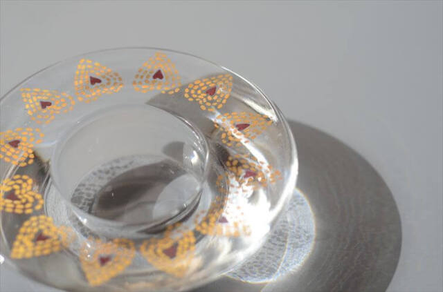 デンマーク Holmegaard ガラスキャンドルトレー Crystal Christmasシリーズ ホルムガード 燭台 北欧 ヴィンテージ