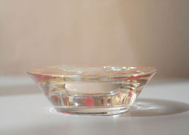 デンマーク Holmegaard ガラスキャンドルトレー Crystal Christmasシリーズ ホルムガード 燭台 北欧 ヴィンテージ