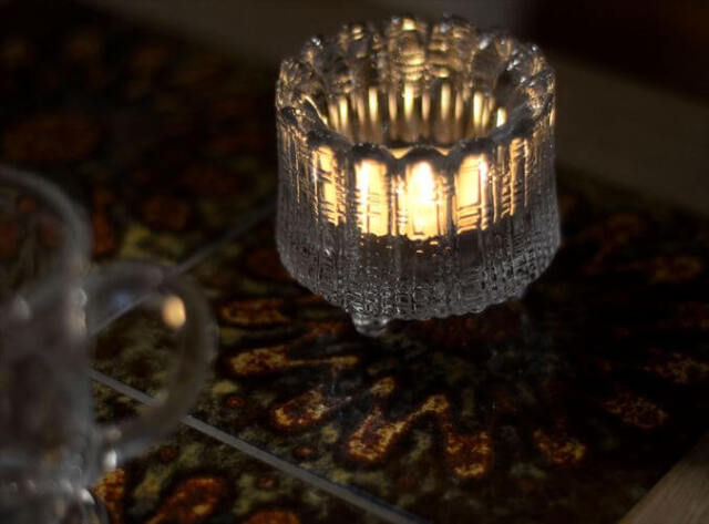 フィンランド製 Iittala Ultima Thule ガラス キャンドルホルダー イッタラ ウルティマツーレ ポット 北欧 ヴィンテージ